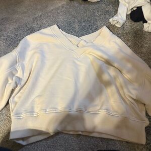 Beige Aerie crew neck size xs
